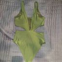 Aerie Large  cut out one piece swim suit in Olive Photo 1