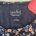 Isabel Maternity  Size Small Short Sleeve T-Shirt Blue Mini Floral Midi Dress Photo 2