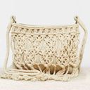 American Eagle Y2K AEO Macramé Tasseled Crossbody Purse Photo 0