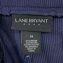 Lane Bryant  Pants Womens Size 24 Blue Pinstripe Trouser Mid Rise Pockets Cropped Photo 6