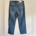 Pistola  Charlie Exposed Button Fly Destructed High Rise Straight Leg Jeans Photo 8