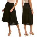 Max Studio NWT  Satin Pleated High Waisted Midi Skirt Flowy A-Line Brown Boho XS Photo 1