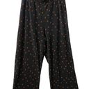 Topshop  Soft Polkadot Stretchy Black High Waist Pants 8-10 Wide Leg Photo 0