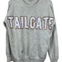 Simply Southern  Women's Long Sleeve TAILGATE Sweater Beige Size S Football Photo 0