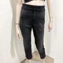 ZARA  High Waist Stretch Black Capri Denim Jeans 8 Photo 1