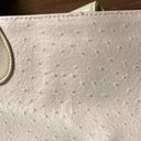 Estée Lauder Estee Lauder Ostrich Leather Tote Bag,, Cream Color 17 wide x 10!height w/case Photo 9