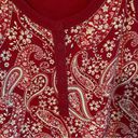 Tommy Hilfiger  XLarge Cranberry Paisley Tank with Buttons in front Photo 1