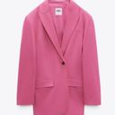 ZARA  Oversized Pink Tapered Waist Blazer Bloggers Favorite Size X-Small 4432/700 Photo 4