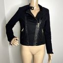 Michael Kors  Tweed Denim Moto Biker Jacket Photo 0