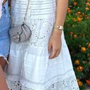 Line and Dot White Maxi Dress Photo 0