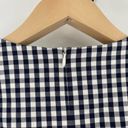 J. McLaughlin  Joselyn Dress Gingham Navy Blue Shift Ruffle Sleeve Size 0 NWT Photo 11