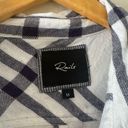 Rails  White & black Plaid Button Down Flannel Photo 3