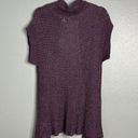 Coldwater Creek  Linen Rayon Open Short Sleeve Knit Cardigan Purple S Photo 2