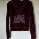 Juicy Couture Authentic JUICY FOREVER Dark Burgundy Distressed Print Jacket Photo 4