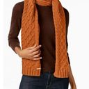 Michael by Michael Kors Orange Cable Knit Scarf Photo 0