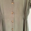 Love Tree  Woman Ankle Dress Button Front Size M Olive Sage color Photo 2