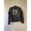 Harley Davidson  105th Anniversary Womens  Black Leather Jacket xl Photo 2