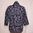 cj banks  Jacket Womens X 14W Used Navy No Collar Zip Front Lightweight Photo 4