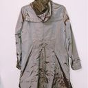 Cole Haan  Iridescent Taupe Hooded Trench Raincoat Size Medium Photo 4