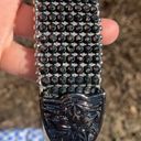 Source Unknown Vintage Genuine Leather Rhinestone Belt Size M Photo 6