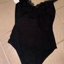 Forever 21 Ted Sherman Women's Black Lace Trim Bodysuit Size M Photo 0