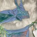 Dippin Daisy’s Swimwear Green & Blue Tie Dye Bikini Set Photo 1
