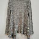 BKE  Wool Blend Open Front Ribbon Flyaway Waterfall Cardigan Sweater Size Small Photo 1