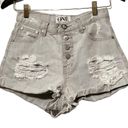 One Teaspoon  Hawks High Waisted Denim Jean Shorts Photo 1