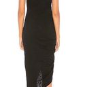 Cinq à Sept Cinq a Sept Cora women’s black asymmetrical ruched midi dress XS extra small Photo 18