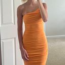 Sky to Moon Midi Orange Dress Photo 2