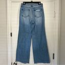 Abound  Blue Denim High Rise Wide Leg Distressed Jeans 28 Photo 1