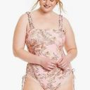 Agua Bendita  x Target Blush Romantic Floral Print Flutter Sleeve Swimsuit XXL Photo 9