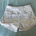 Lululemon White  Speed Up Low-Rise Shorts 4” Photo 2