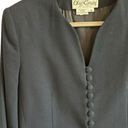 Oleg Cassini  Petite Women’s 10 Navy Long Sleeve Top and Skirt Suit Set Photo 3