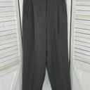 Geoffrey Beene  Windowpane High Waist Cuff Hem Straight Leg Trouser Pants Grey 8 Photo 15