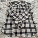 Rails  women’s plaid white black minimalist soft Preppy 100% rayon shirt, size S Photo 6