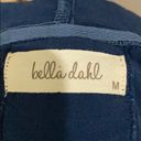 Bella Dahl  Navy Crushed Velvet Crop Hoodie Photo 8