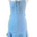 Love Tree  Baby Blue Spaghetti Strap Bottom Ruffle Mini Dress Women’s Size Large Photo 0