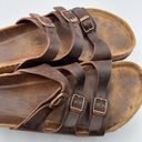 Birkenstock  Womens Size 38 US 7  Florida Leather Sandals Strappy Slip On Brown Photo 8