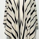 Torrid  Striped Ruana Open Front Asymmetrical Kaftan Coverup Black White One Size Photo 11