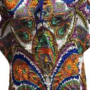 Trina Turk NWT  Pacific Paisley cold shoulder swimsuit coverup Photo 3