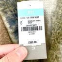 J. McLaughlin NWT  Alina Fur Trim Vest Camel/Off-White Solid Size S Photo 3