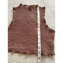 Naked Wardrobe  Sleeveless Textured High-Neck Cropped Top Brown Women's Size M Photo 4
