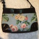 Brighton  Vintage Floral Tapestry Handbag Purse Bag Brown Leather Braided Tote Photo 8