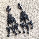 Black Diamond  Oval Accent Earrings Photo 0