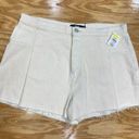 Hudson  Cut-Off Shorts Women 34 White Denim Regular Fit Casual Preppy Hipster B61 Photo 0