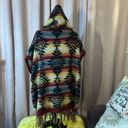 American Eagle  Size XS Hooded Navajo Sweater Poncho Photo 8