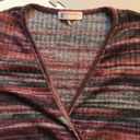 Free People New  Wrap Tie Crop Top Rainbow Multicolor Stripe Boho Knit Pullover Photo 4