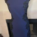 Betsey Johnson Betsy Johnson midnight Blue/ Embroidered lace dress size 6 Photo 10