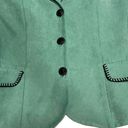 Dress Barn Vintage  Sea Green Scalloped Hem Blazer Size 8 Photo 3